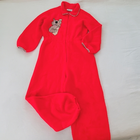 Vintage 70s pajamas koala bear medium large